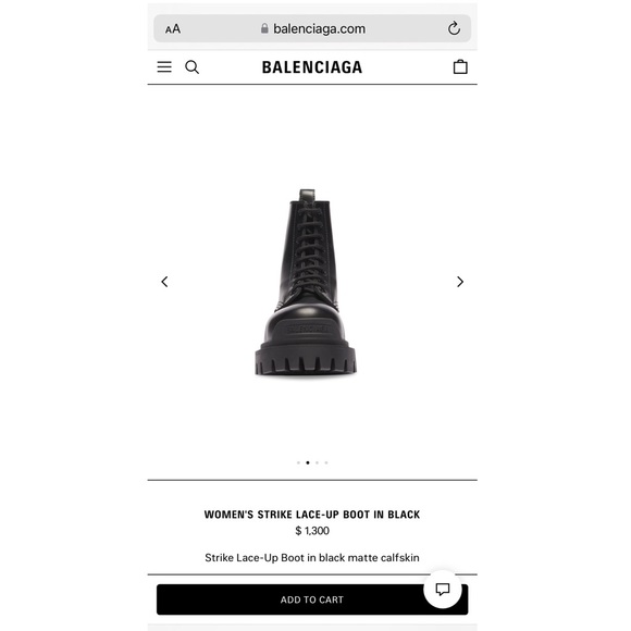 Balenciaga strike bootie new matt smooth calf leather size 40 - Picture 8 of 11